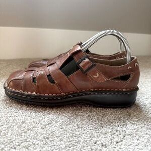 Eurostep Jackson women’s brown leather sandals size 7M